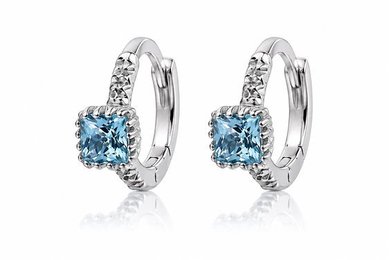 Earrings Comete Woman in Gold Acquamarina 0.40 Ct ORB 787 - ORB 787